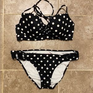 Victoria’s Secret black and white polka dot bikini